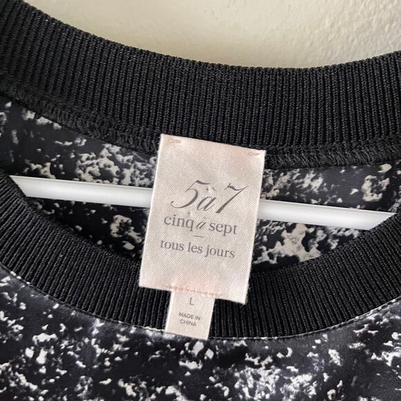 Cinq à Sept Lenore Night Sky Tank Top Womens Large Black Feminine Quiet Luxury - Picture 4 of 8